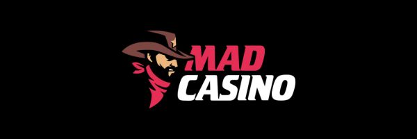 Mad Casino welcome offer page on a desktop monitor